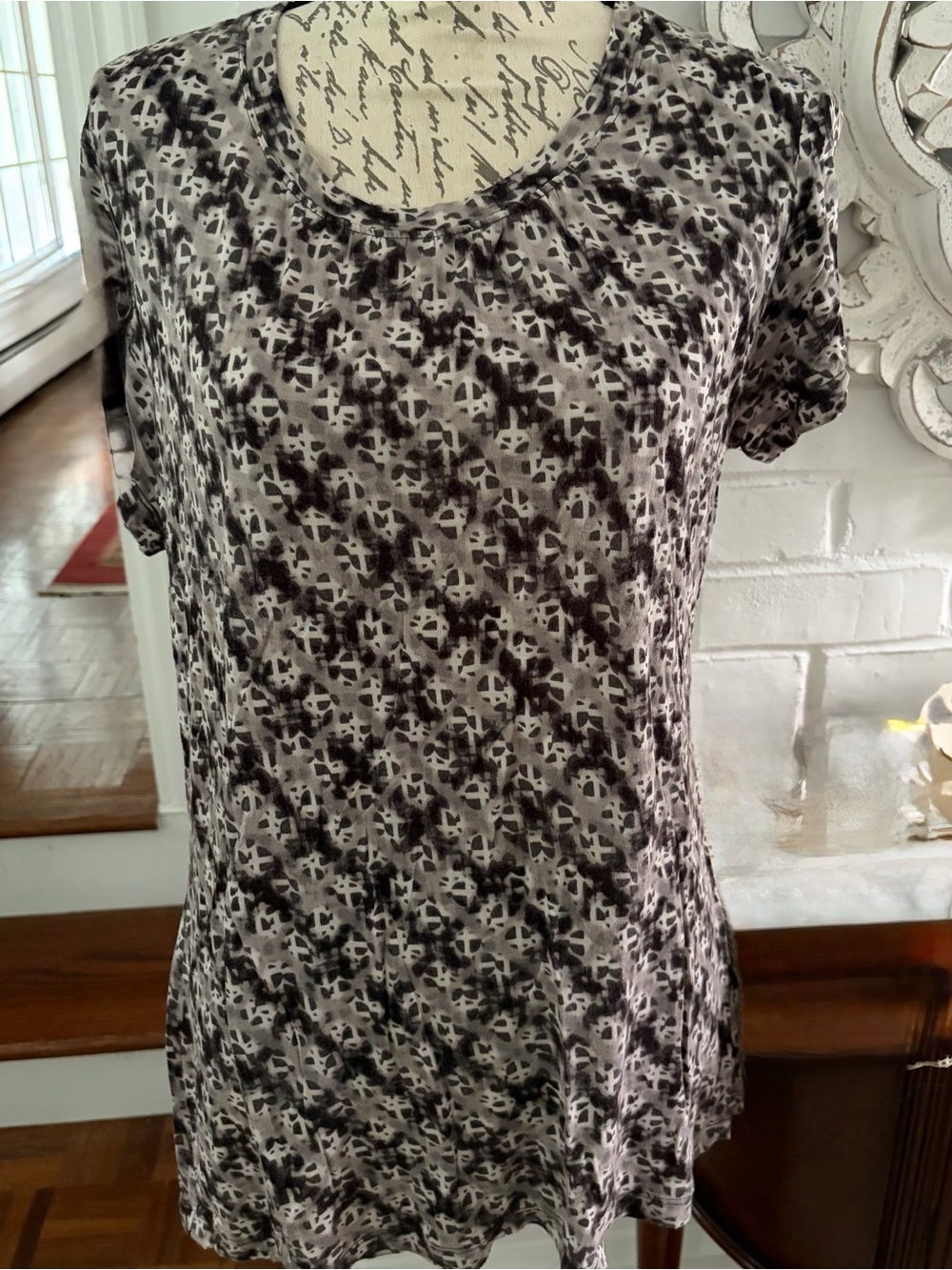 SIMPLY VERA  Patterned  Short-Sleeve Women’s Top
